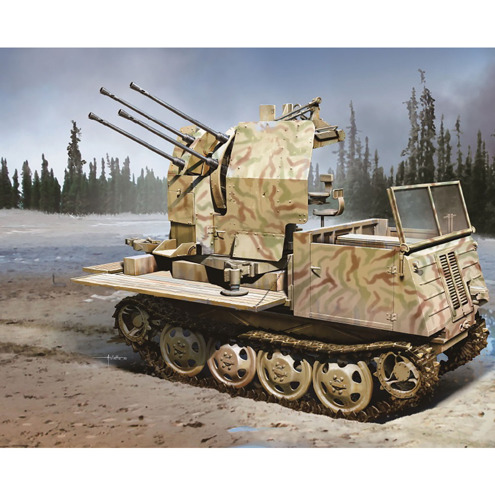 1/6ドラゴン WWⅡ ドイツ軍 四連装対空機関砲 Flak 38 中期型 プラモデル :: 軍用車両 & 武器 :: WW.II ドイツ軍 RSO/3 & 2cm