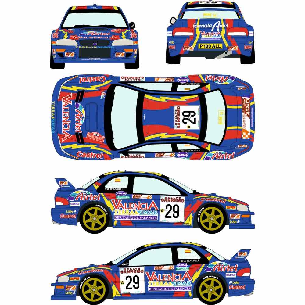 メーカー・ブランド :: レーシングデカール43 :: レーシングデカール43 1/24 スバル インプレッサ98 WRC サンレモラリー